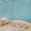 Blossom Circle Sterling Silver Pendant Set