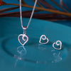 Love With A Twist Heart Sterling Silver Pendant Set