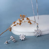 Oriana Floral Sterling Silver Pendant Set