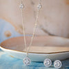 Minimal Cluster Sterling Silver Necklace Set