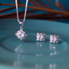 Square With Me Sparkle Sterling Silver Pendant Set