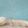 Stellar Solitaire Sterling Silver Pendant Set