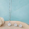 Sunshine Flower Sterling Silver Pendant Set