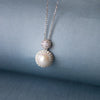 Blushing Pearl Sterling Silver Pendant Necklace