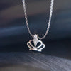 Princess's Crown Sterling Silver Pendant Chain Necklace