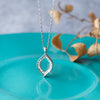 Sparkling Evil Eye Sterling Silver Pendant Necklace