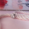 Dainty Solitaire Sterling Silver Pendant Nylon Thread Necklace