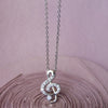 Love For Music Sterling Silver Pendant Chain Necklace