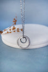 Circle Of Life Sterling Silver Pendant Chain Necklace