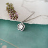 Mother Of Pearl Flower Sterling Silver Pendant Chain Necklace