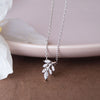 Shinning Flora Leaves Sterling Silver Chain Necklace
