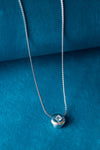 Solid Circle Solitaire Pendant Chain Necklace - Mannash