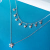 Multilayer Starry Charm Delicate Sterling Silver Necklace