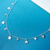 Twinking Stars Charm Delicate Sterling Silver Necklace
