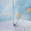 Teensy Divine Evil Eye Sterling Silver Chain Necklace