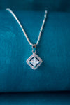 Classic Princess Cut Solitaire Sparkle Pendant - Mannash