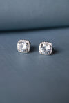 Brilliant Square Solitaire Sparkle Earrings - Mannash