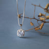 Brilliant Square Solitaire Sparkle Sterling Silver Pendant
