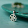 Halo With Flower Sterling Silver Pendant