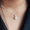 Pearl Halo Sterling Silver Pendant