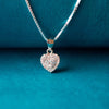 Heart To Heart Solitaire Sparkle Sterling Silver Pendant