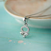 Halo Flower Sterling Silver Pendant