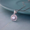 Radiant Solitaire Sterling Silver Pendant