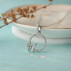 Encircled With Butterfly Sterling Silver Pendant