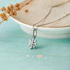 Baguette Treaty Flower Sterling Silver Pendant