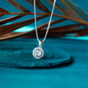 Classic Solitaire Sparkle Sterling Silver Pendant