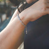 Radiant Sparkle Sterling Silver Pull Chain Bracelet