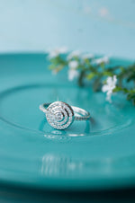 Encircled Sparkle Sterling Silver Ring