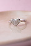 Holding My Heart For You Sterling Silver Ring
