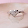 Holding My Heart For You Sterling Silver Ring