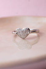 Holding My Heart For You Sterling Silver Ring