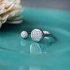 With A Open Heart Sterling Silver Ring