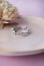 Forever Heart Rose Gold Plated Sterling Silver Ring