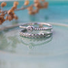 Gleaming Two Layer Sterling Silver Ring