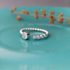 Sparkle Drops Sterling Silver Open Ring