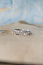 Linear Glam Sterling Silver Band Ring