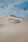 Gorgeous Linear Rose Gold Plated Sterling Silver Band Ring