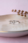 Topped With Heart Sterling Silver Ring