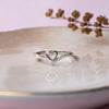 Topped With Heart Sterling Silver Ring