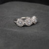 Dazzling Trio - Solitaire Statement Sterling Silver Ring