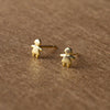 Dancing Doll Gold Plated Mini Sterling Silver Stud Earrings
