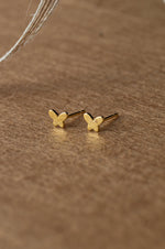 Baby Bug Rose Gold Plated Mini Sterling Silver Stud Earrings