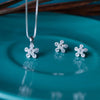 Starry Bling Sparkle Sterling Silver Pendant Set