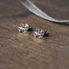 Dreamy Flower Sterling Silver Mini Stud Earrings
