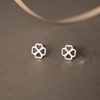 Oh-So-Lucky Clover Rose Gold Plated Sterling Silver Mini Stud Earrings