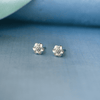 Treasured Flower Mini Sterling Silver Stud Earrings